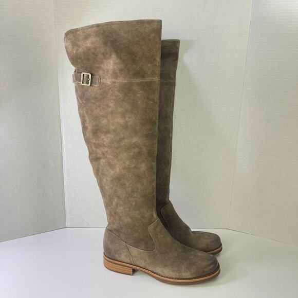Kork-Ease Addison Over the Knee Suede Boot Taupe 8.5 M - Picture 2 of 11